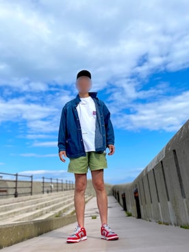 「go slow caravan（ゴースローキャラバン）のアイテム（カーゴパンツ）」を使った、carmeloさん（メンズ・175cm）の夏コーディネート
