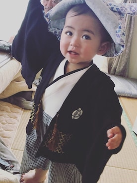 「一歳男の子」｜「アイテム（その他）」を使った、YKMさん（キッズ・80cm）の春コーディネート