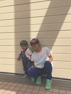 「F.O.KIDS（エフオーキッズ）のアイテム（キャップ）」を使った、YKMさん（キッズ・80cm）の秋コーディネート