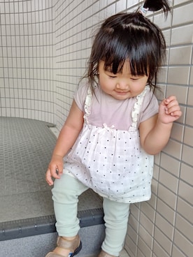 「スポサン」｜「アイテム（チュニック）」を使った、YKMさん（キッズ・100cm）の春コーディネート