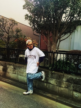 「ジョーダン」｜キュウリガンさん（メンズ・175cm）の冬コーディネート