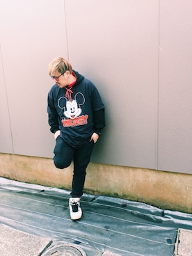 「キュウリガン（キュウリガン）のアイテム」を使った、キュウリガンさん（メンズ・175cm）の春コーディネート