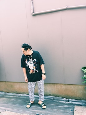 「キュウリガン（キュウリガン）のアイテム」を使った、キュウリガンさん（メンズ・175cm）の夏コーディネート