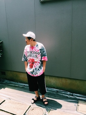 「キュウリガン（キュウリガン）のアイテム」を使った、キュウリガンさん（メンズ・175cm）の夏コーディネート