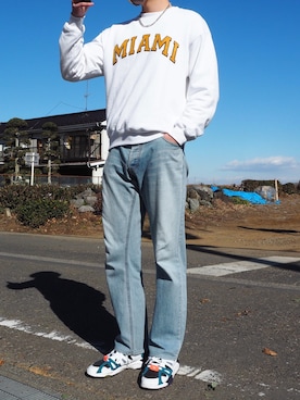「URBAN RESEARCH Sonny Label（アーバンリサーチサニーレーベル）のアイテム（スウェット）」を使った、yamaさん（メンズ・178cm）の冬コーディネート