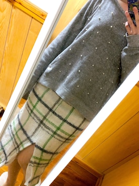 「Abercrombie&Fitch（アバークロンビーアンドフィッチ）のアイテム（スウェット）」を使った、Momoさん（レディース・155cm）の秋コーディネート