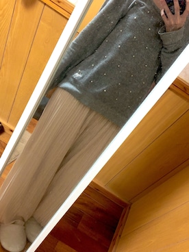「Abercrombie&Fitch（アバークロンビーアンドフィッチ）のアイテム（スウェット）」を使った、Momoさん（レディース・155cm）の秋コーディネート
