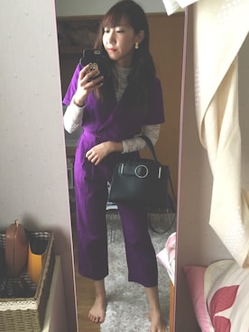 「AMAIL（アマイル）のアイテム（オールインワン・サロペット）」を使った、shiori.さん（レディース・164cm）の夏コーディネート