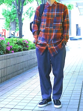 「ABAHOUSE（アバハウス）のアイテム（シューズ）」を使った、ABAHOUSE ONLINE MENSさん（メンズ・177cm）の春コーディネート