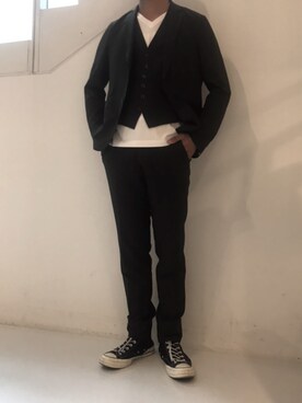 「アイテム（Tシャツ/カットソー）」を使った、ABAHOUSE ONLINE MENSさん（メンズ・182cm）の夏コーディネート