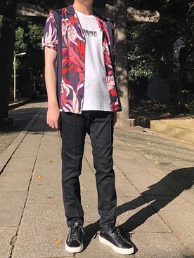 「5351 POUR LES HOMMES（ゴーサンゴーイチプールオム）のアイテム（シューズ）」を使った、ABAHOUSE ONLINE MENSさん（メンズ・175cm）の夏コーディネート