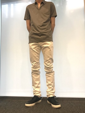 「アイテム（ポロシャツ）」を使った、ABAHOUSE ONLINE MENSさん（メンズ・178cm・20代）の夏コーディネート