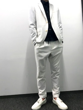 「アイテム（テーラードジャケット）」を使った、ABAHOUSE ONLINE MENSさん（メンズ・178cm・20代）の夏コーディネート