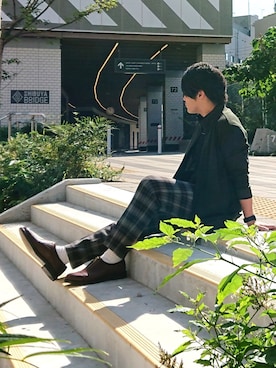 「5351 POUR LES HOMMES（ゴーサンゴーイチプールオム）のアイテム（ブルゾン）」を使った、ABAHOUSE ONLINE MENSさん（メンズ・168cm）の秋コーディネート