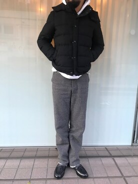 「ABAHOUSE（アバハウス）のアイテム（ブルゾン）」を使った、ABAHOUSE ONLINE MENSさん（メンズ・182cm）の冬コーディネート