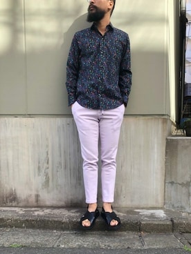 「DESIGNWORKS（デザインワークス）のアイテム（トップス）」を使った、ABAHOUSE ONLINE MENSさん（メンズ・182cm）の冬コーディネート