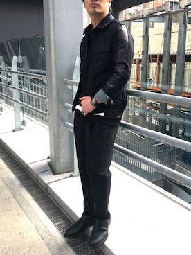 「5351 POUR LES HOMMES（ゴーサンゴーイチプールオム）のアイテム」を使った、ABAHOUSE ONLINE MENSさん（メンズ・168cm）の冬コーディネート