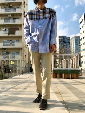 「SUPERTHANKS」｜「アイテム（サンダル）」を使った、ABAHOUSE ONLINE MENSさん（メンズ・180cm）の春コーディネート