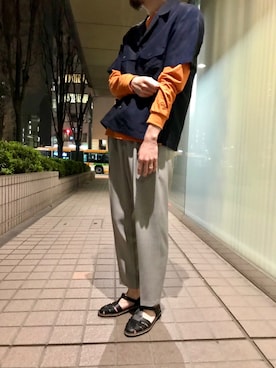 「STEVE MONO（スティーブモノ）のアイテム」を使った、ABAHOUSE ONLINE MENSさん（メンズ・180cm）の春コーディネート