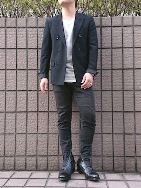 「5351 POUR LES HOMMES（ゴーサンゴーイチプールオム）のアイテム」を使った、ABAHOUSE ONLINE MENSさん（メンズ・168cm）の春コーディネート