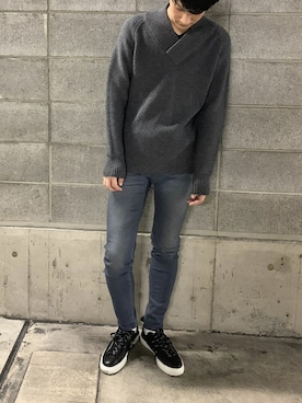 「buddy（バディ）のアイテム（スニーカー）」を使った、ABAHOUSE ONLINE MENSさん（メンズ・180cm）の秋コーディネート