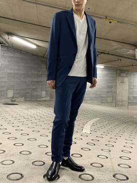 「新作」｜「アイテム（セットアップ）」を使った、ABAHOUSE ONLINE MENSさん（メンズ・180cm）の冬コーディネート