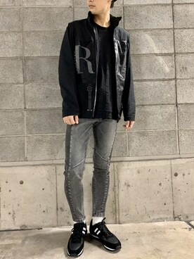 「新作」｜「アイテム（ブルゾン）」を使った、ABAHOUSE ONLINE MENSさん（メンズ・180cm）の冬コーディネート