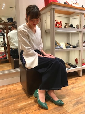 「エナメルシューズ」｜ORientalTRaffic さんすて岡山店さん（レディース・152cm）の春コーディネート