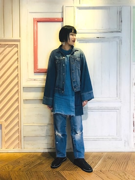 「編み上げブーツ」｜ORientalTRaffic さんすて岡山店さん（レディース・152cm）の秋コーディネート