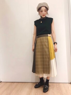 「アイテム（ローファー、グリーン系）」を使った、ORientalTRaffic さんすて岡山店さん（レディース・152cm）の秋コーディネート