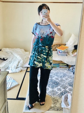 「Oriens JOURNAL STANDARD（オリエンス ジャーナルスタンダード）のアイテム（シューズ）」を使った、さおりさん（レディース・153cm）の夏コーディネート