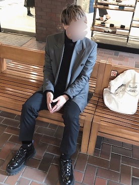 「CHUCK（チャック）のアイテム（スウェット）」を使った、ゆうきさん（メンズ・168cm）の春コーディネート