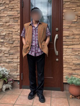 「Dr. Martens（ドクターマーチン）の［UNISEX/ユニセックス］Dr.Martens ドクターマーチン 3EYE GIBSON 1461 MONO 3ホール ギブソン シューズ（ドレスシューズ）」を使った、ゆうきさん（メンズ・168cm）の夏コーディネート