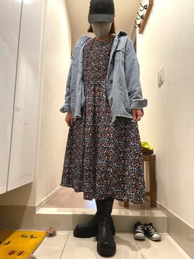 「ZARA（ザラ）のアイテム（ワンピース、その他）」を使った、romokkoさん（レディース・155cm）の春コーディネート