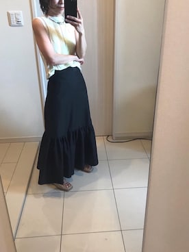 「Ameri（アメリ）のアイテム」を使った、emicoさん（レディース・156cm）の夏コーディネート