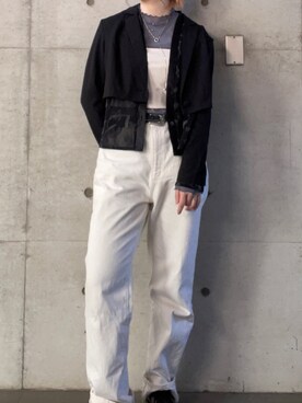 「Dr. Martens（ドクターマーチン）のDr.Martens / ドクターマーチン 1461 3EYE GIBSON SHOE 3ホール ギブソン シューズ ブーツ（ブーツ）」を使った、manakaさん（レディース・166cm）の春コーディネート