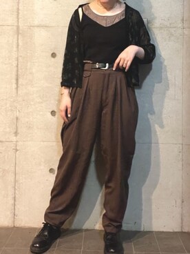 「Dr. Martens（ドクターマーチン）のDr.Martens / ドクターマーチン 1461 3EYE GIBSON SHOE 3ホール ギブソン シューズ ブーツ（ブーツ）」を使った、manakaさん（レディース・166cm）の夏コーディネート