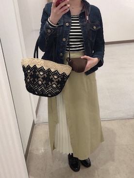 「Feroux（フェルゥ）のアイテム（バッグ）」を使った、Hさん（レディース・157cm）の春コーディネート