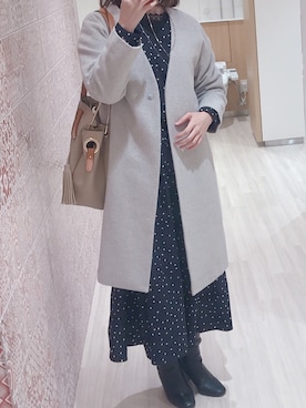 「NATURAL BEAUTY BASIC（ナチュラルビューティーベーシック）のアイテム（その他アウター）」を使った、Hさん（レディース・157cm）の冬コーディネート