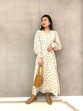 「MADEMOISELLE ROPE'（マドモアゼル ロペ）のアイテム」を使った、naoさん（レディース・163cm）の冬コーディネート