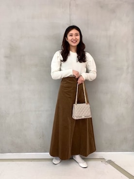 「MADEMOISELLE ROPE'（マドモアゼル ロペ）のアイテム」を使った、naoさん（レディース・163cm）の冬コーディネート