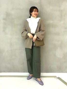 「シアーハイネック」｜naoさん（レディース・163cm）の冬コーディネート