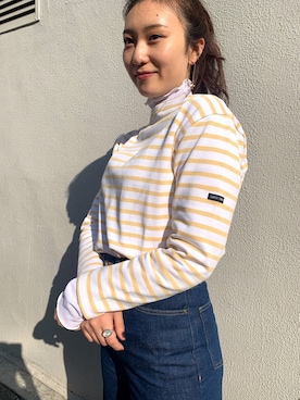 「SAINT JAMES（セントジェームス）のアイテム」を使った、naoさん（レディース・163cm）の冬コーディネート