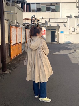 「プリーツ」｜「アイテム（その他アウター）」を使った、naoさん（レディース・163cm）の冬コーディネート