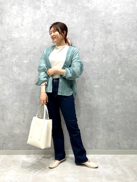 「CIMARRON（シマロン）のアイテム（パンツ）」を使った、naoさん（レディース・163cm）の春コーディネート