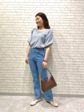 「CIMARRON（シマロン）のアイテム（パンツ）」を使った、naoさん（レディース・163cm）の春コーディネート