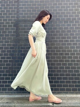 「2wayワンピース」｜「アイテム（その他）」を使った、naoさん（レディース・163cm）の春コーディネート
