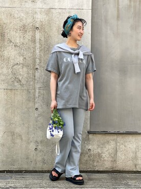 「シアーカーディガン」｜「アイテム（その他）」を使った、naoさん（レディース・163cm）の春コーディネート