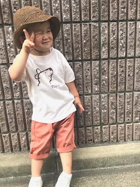 「SM2（エスエムツー）のアイテム（パンツ）」を使った、Ickeyさん（キッズ・90cm）の夏コーディネート