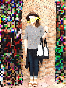 「SHOO・LA・RUE（シューラルー）のアイテム（ハット、ブラウン系）」を使った、kumamomo＊さん（レディース）の春コーディネート